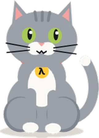 Lambda, the grey tabby family cat